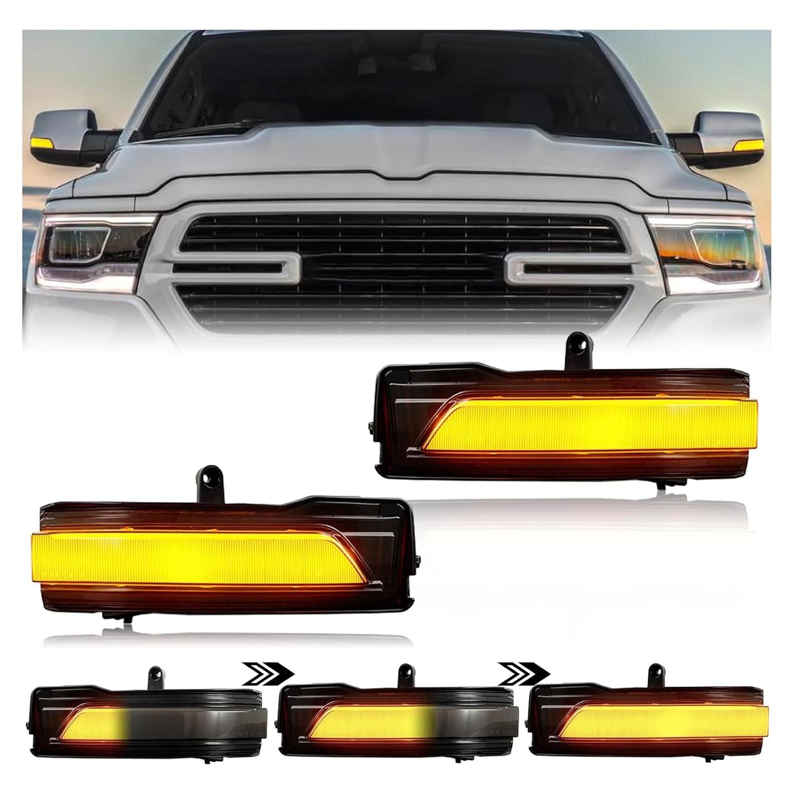 Luces LED Secuenciales Ahumadas KEEGTBOX para Dodge Ram 1500 2019-2023