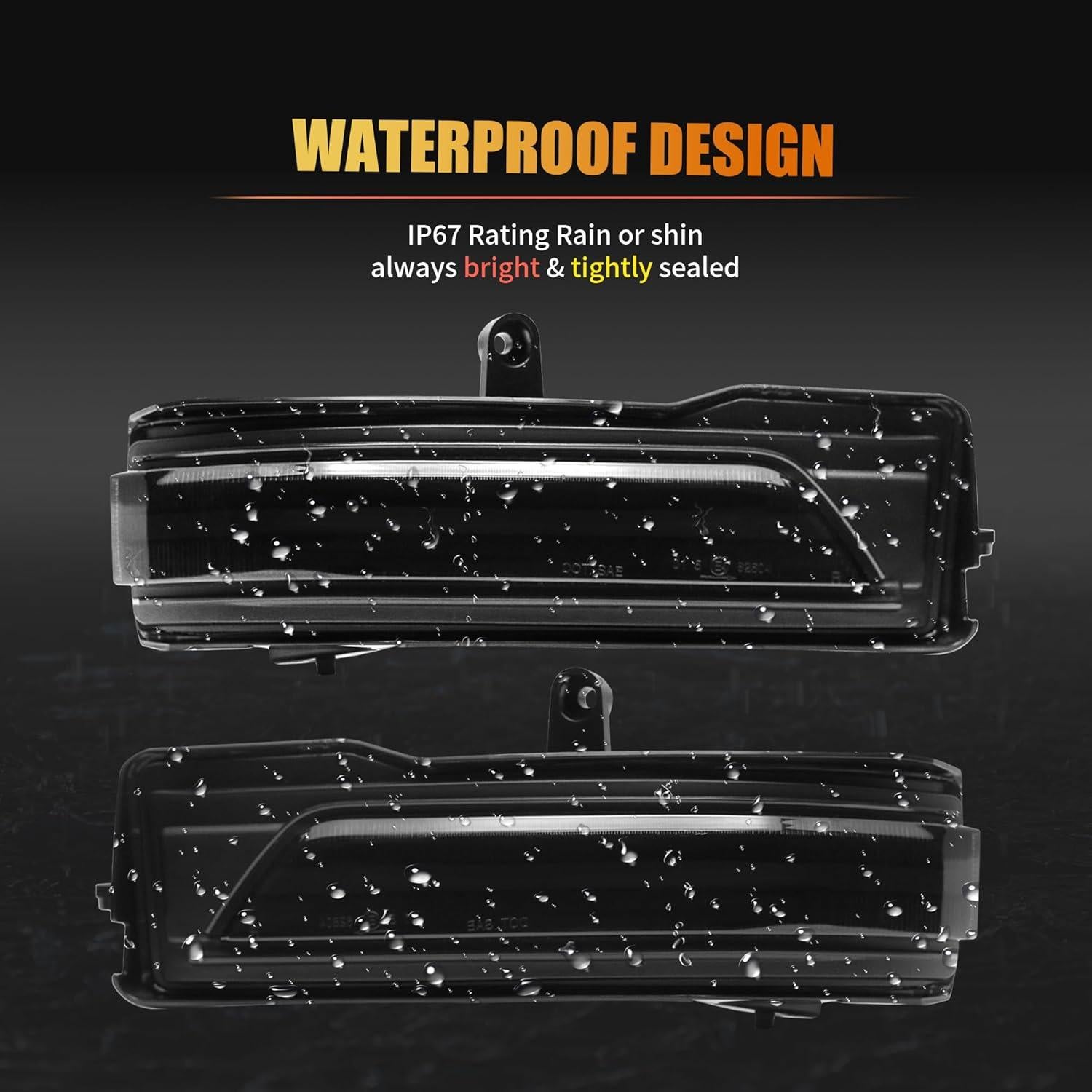 Luces de Señal de Giro LED ATLEDLT para Espejo Dodge Ram 1500 2019-2024