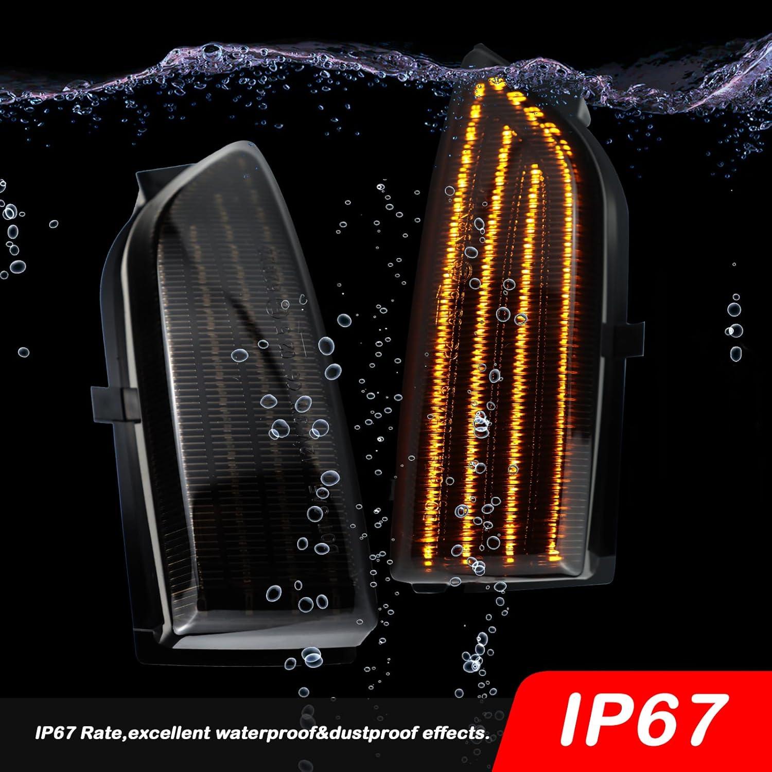 Luces de señal de giro LED ámbar KEEGTBOX para Ford Ranger 2012-2023