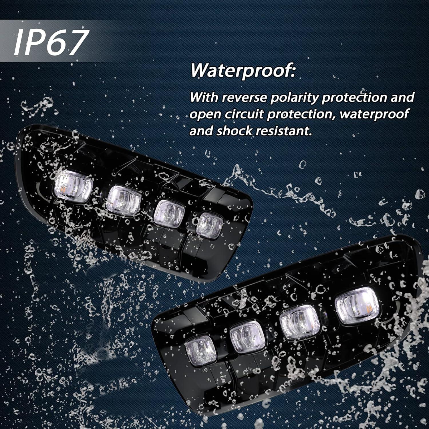 Luz de Niebla LED GEEGEETOP Ámbar y Blanco para Ford F150 2010-2014