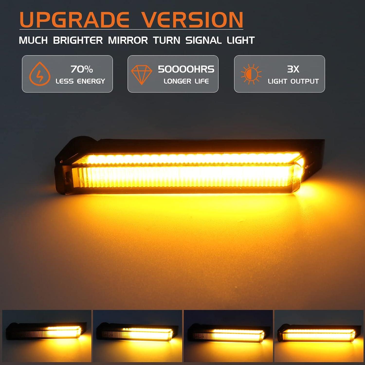 Luces de señal de giro LED ámbar secuencial FetonAuto F150 2004-2014