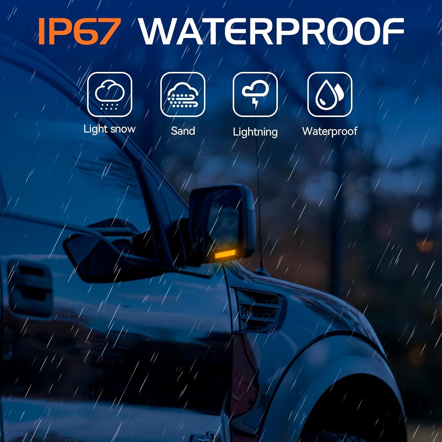 Luces de señal de giro LED ámbar secuencial FetonAuto F150 2004-2014