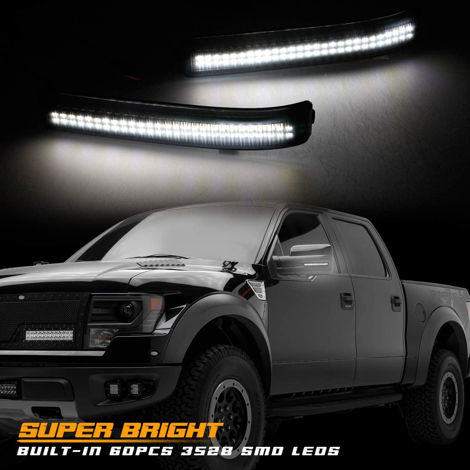Luz de señal de giro LED RUXIFEY para Ford F150 2009-2014