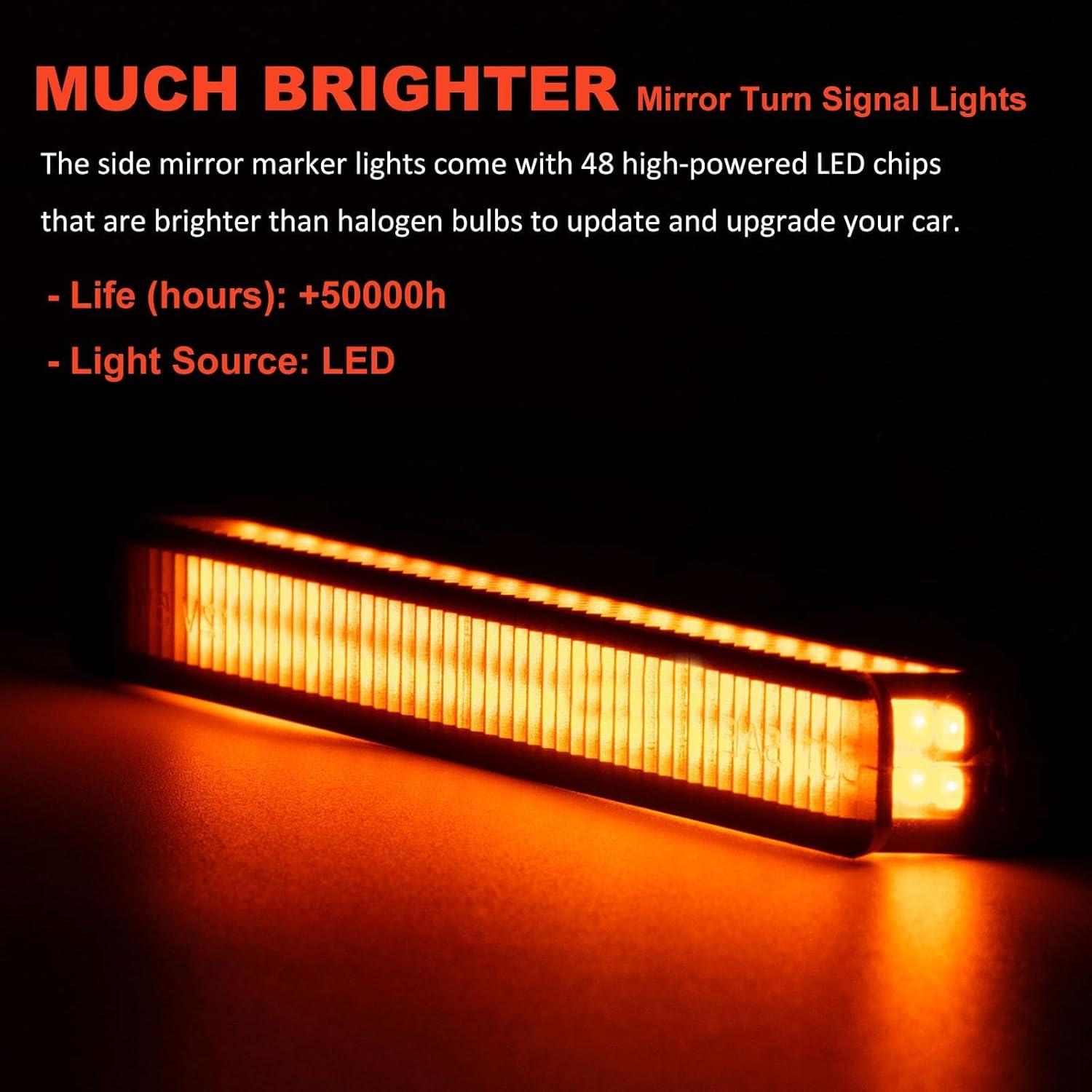 Luz de señal de giro LED ámbar AUTOXBERT para Ford F150 2004-2014