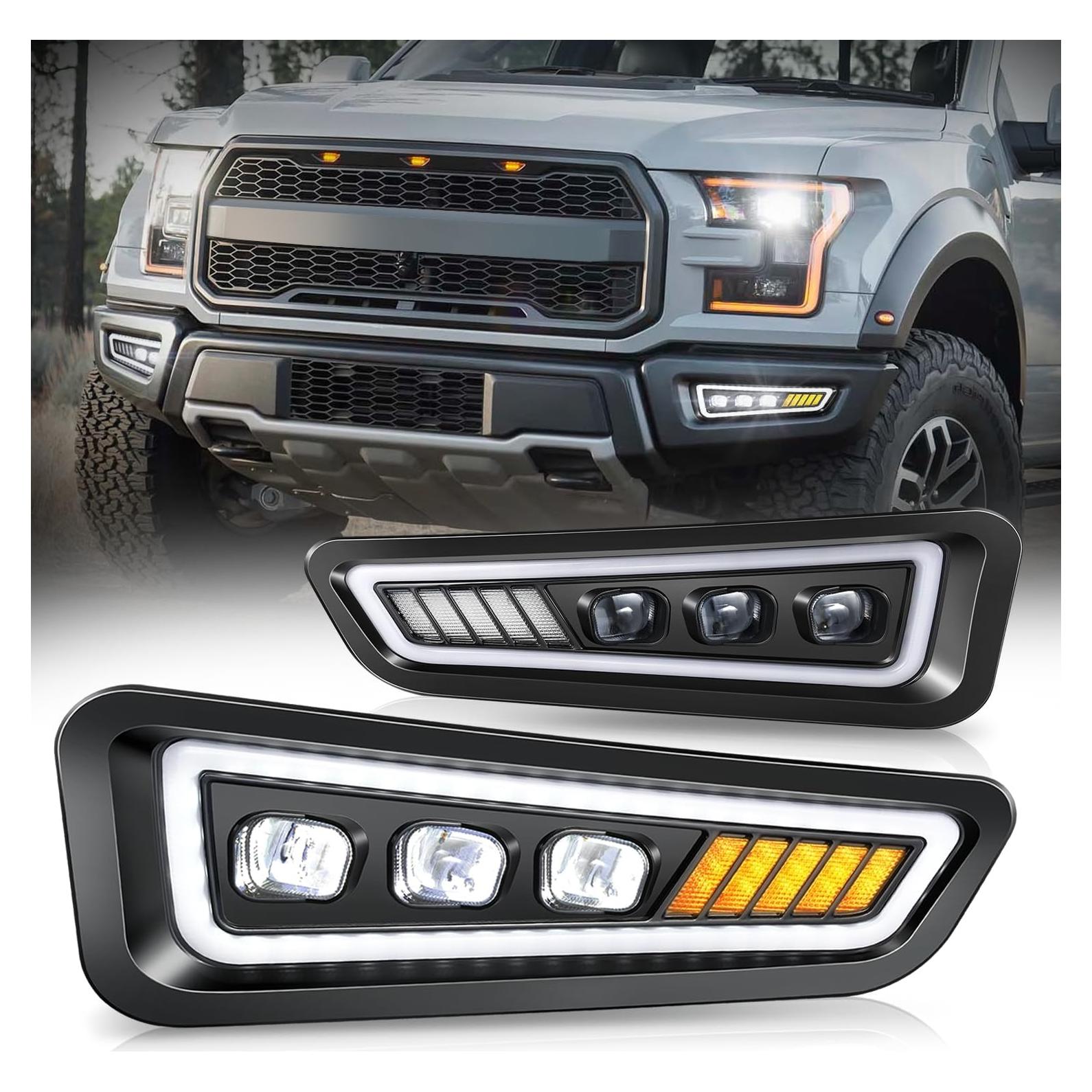 Luces de Niebla LED Auto Dynasty Tri-Proyector para Ford F150 Raptor 2017-2020