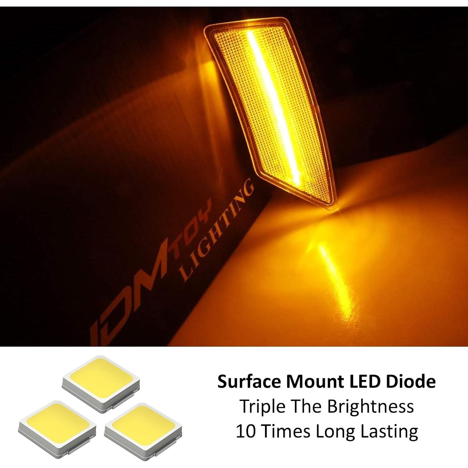 Luz de Marcador Lateral LED Ámbar iJDMTOY para Ford Ranger 2019+