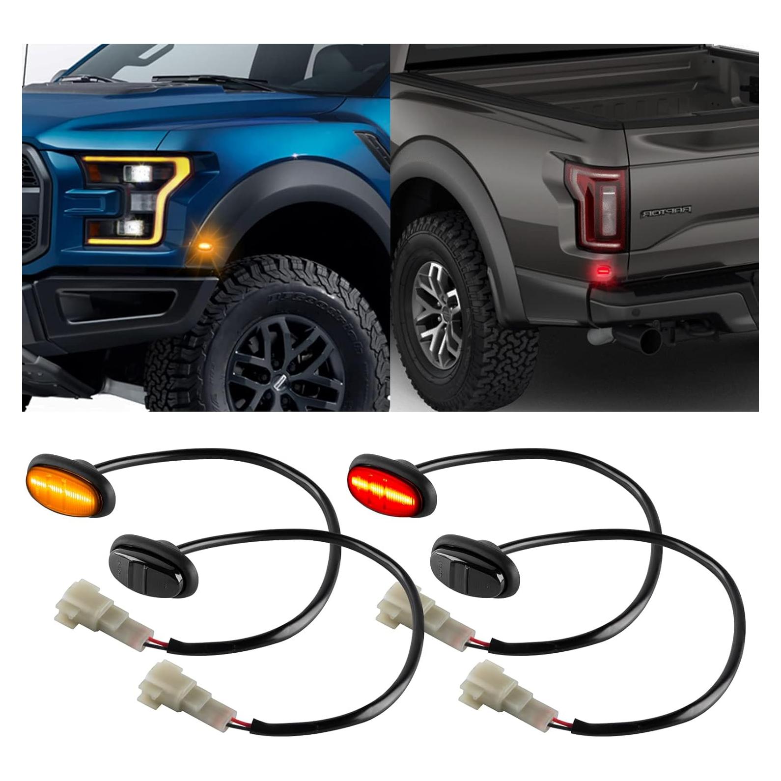 Luces de Marcador Lateral LED POPMOTORZ para Ford F150 Raptor 2016-2020