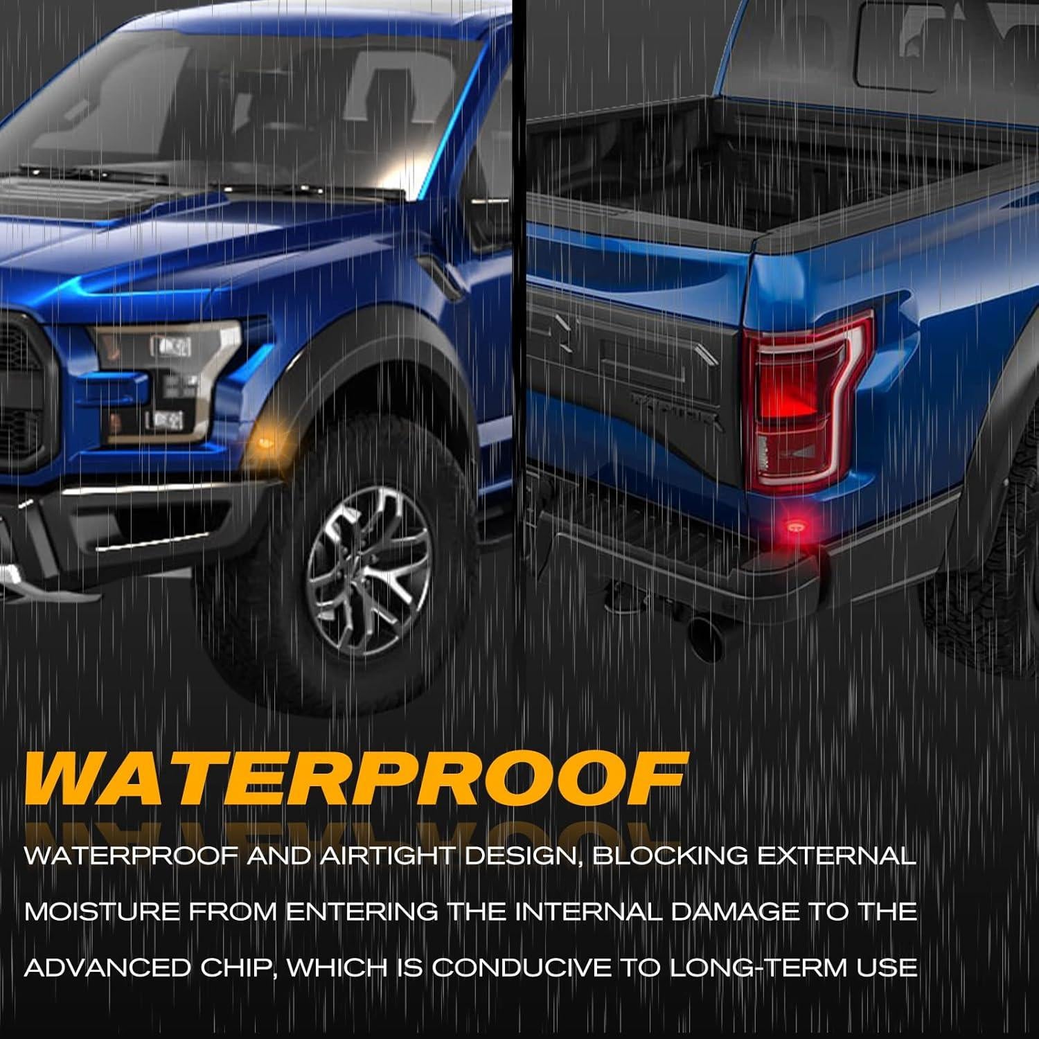 Luces de Marcador Lateral LED POPMOTORZ para Ford F150 Raptor 2016-2020