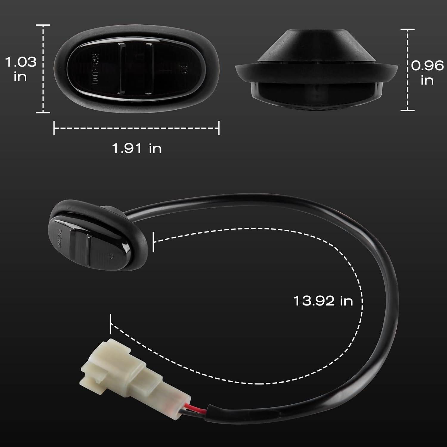 Luces de Marcador Lateral LED POPMOTORZ para Ford F150 Raptor 2016-2020