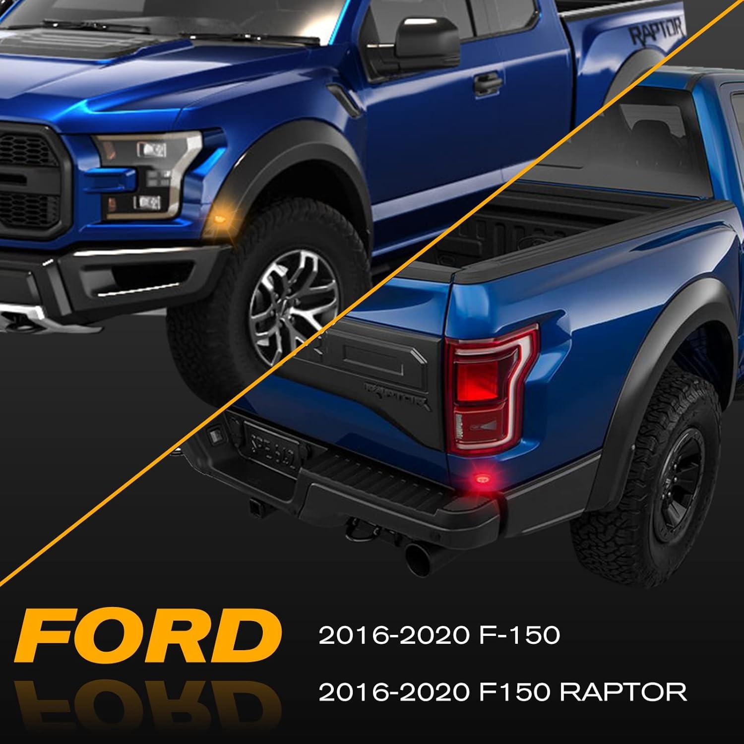 Luces de Marcador Lateral LED POPMOTORZ para Ford F150 Raptor 2016-2020