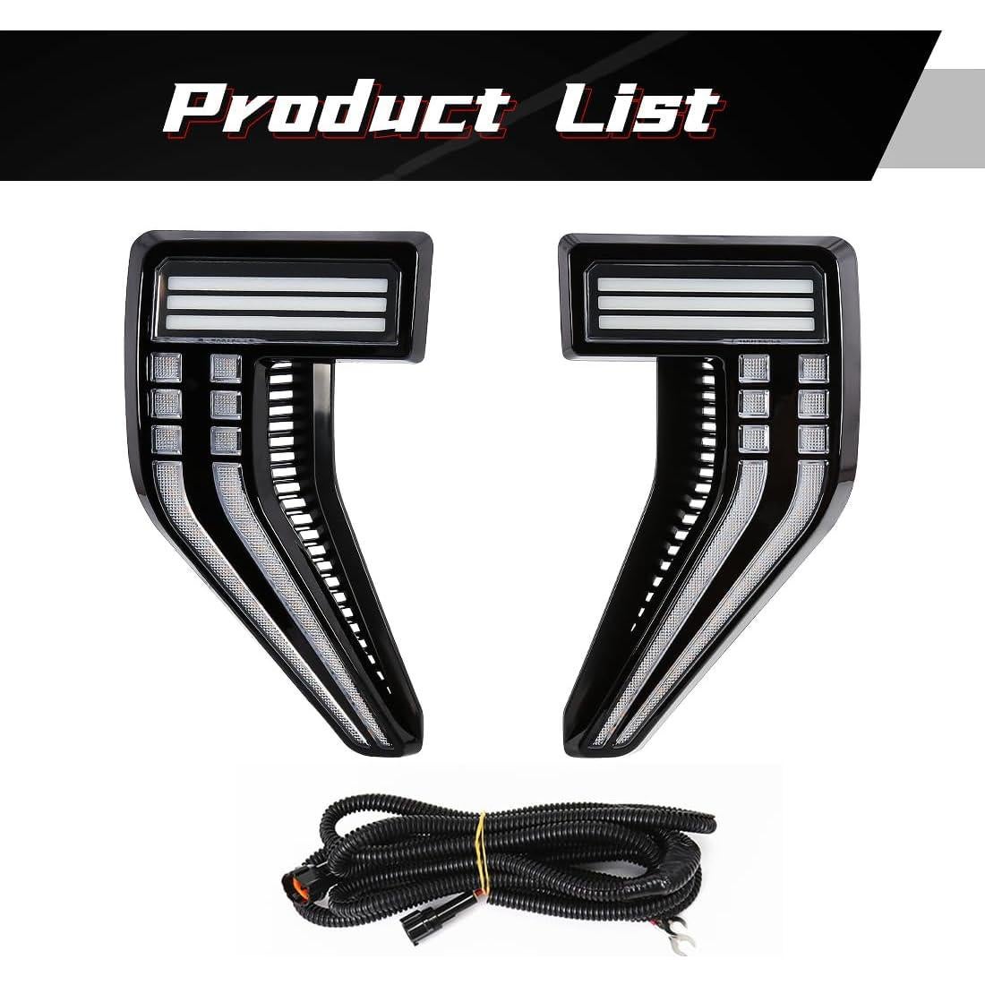 Luces de Marcador Lateral LED AFOGGEST para Ford F150 2021-2024