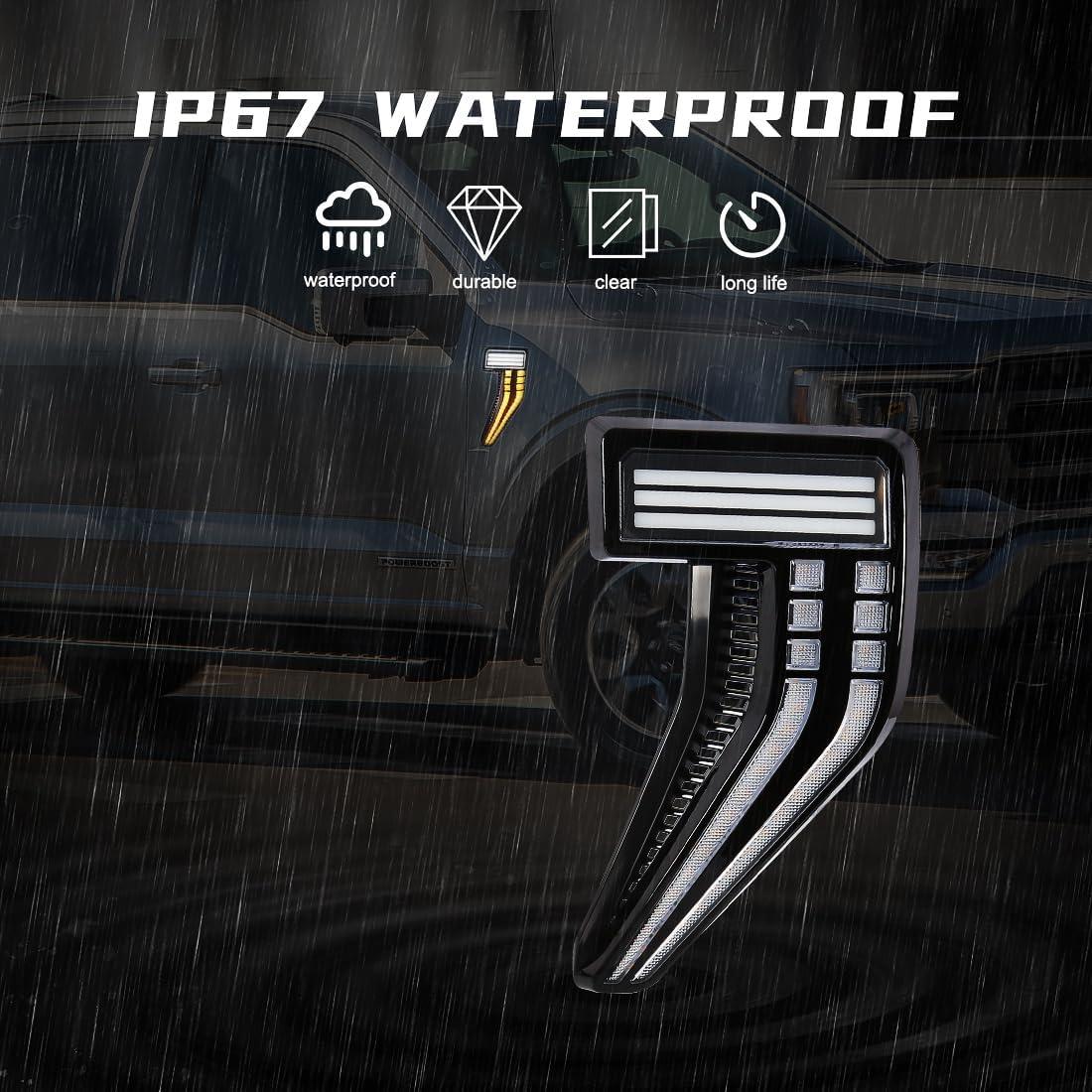 Luces de Marcador Lateral LED AFOGGEST para Ford F150 2021-2024