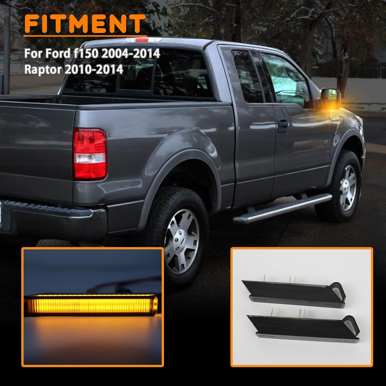 Kit de Luces de Señal de Giro LED Ámbar ZDEERAOTO para Ford