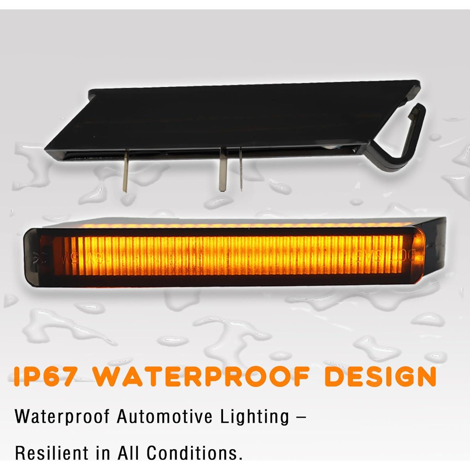 Kit de Luces de Señal de Giro LED Ámbar ZDEERAOTO para Ford