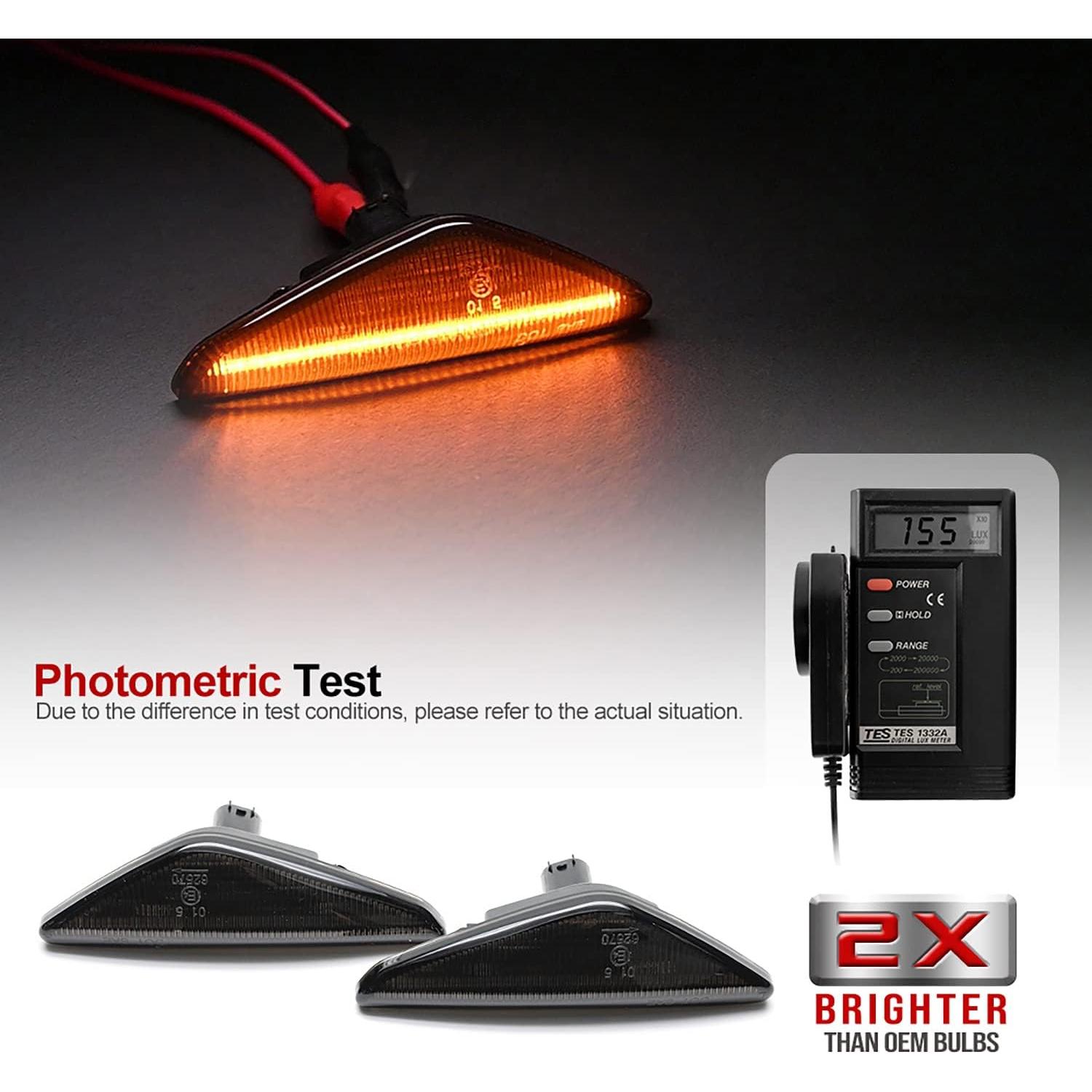 Luces de Marcador Lateral LED Ámbar Secuencial NSLUMO E46 2004-2006