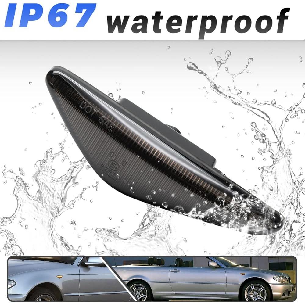 2 Pcs Luz de Marcador Lateral LED Ámbar BMW E46 2004-2006