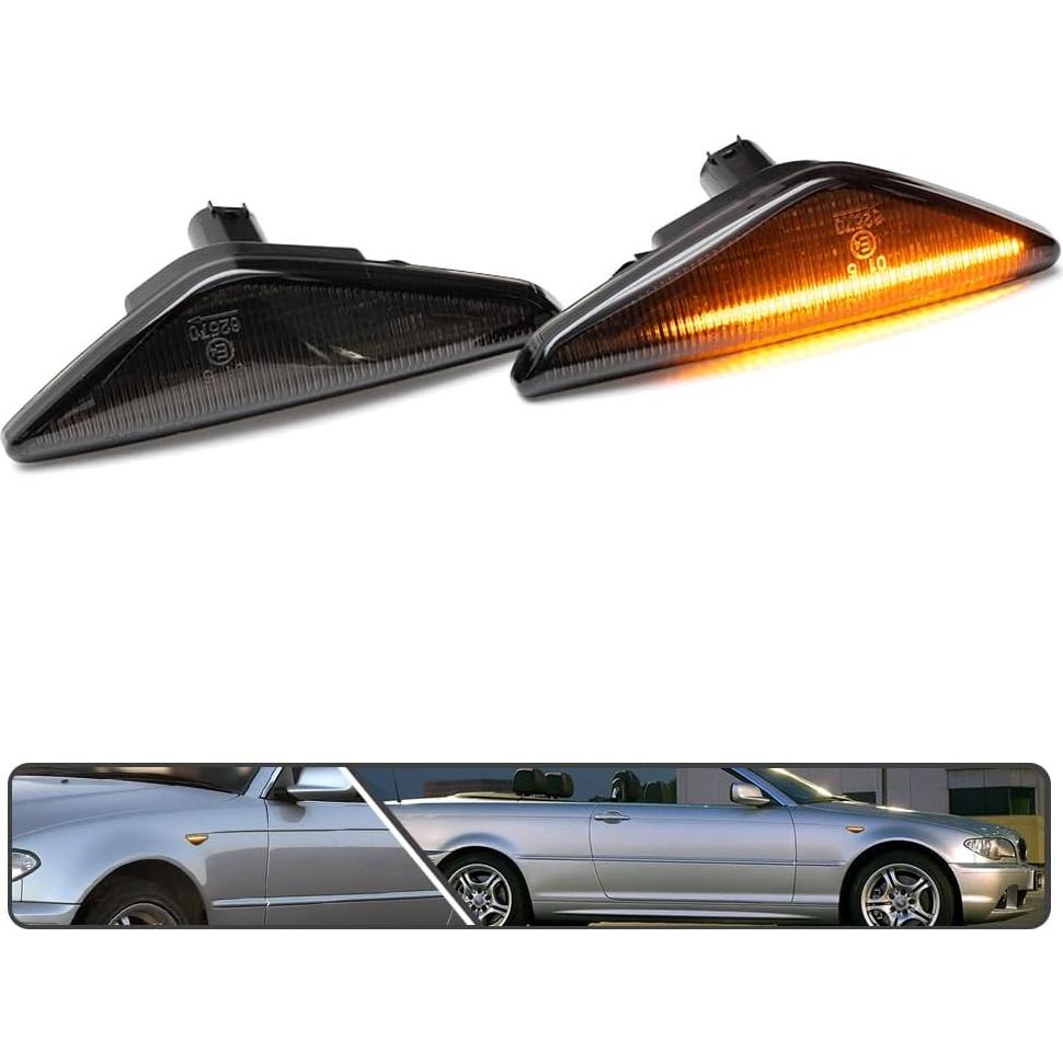 2 Pcs Luz de Marcador Lateral LED Ámbar BMW E46 2004-2006