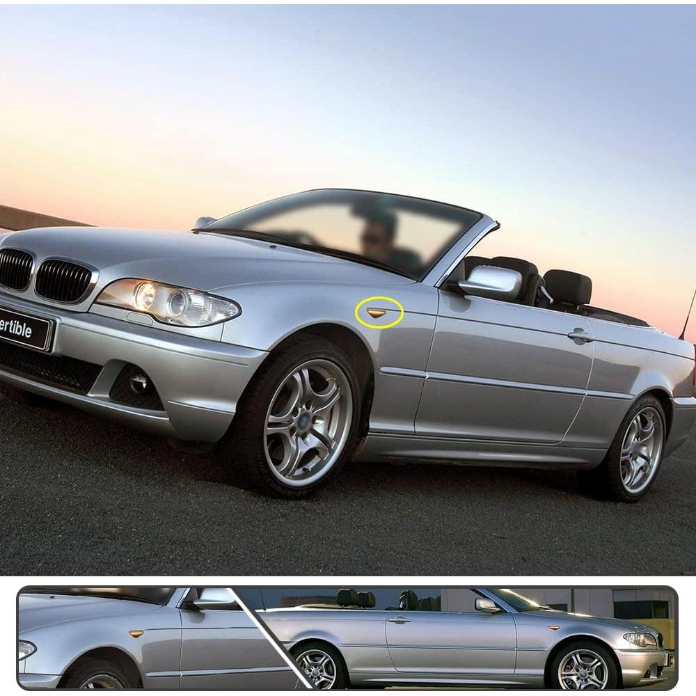 2 Pcs Luz de Marcador Lateral LED Ámbar BMW E46 2004-2006