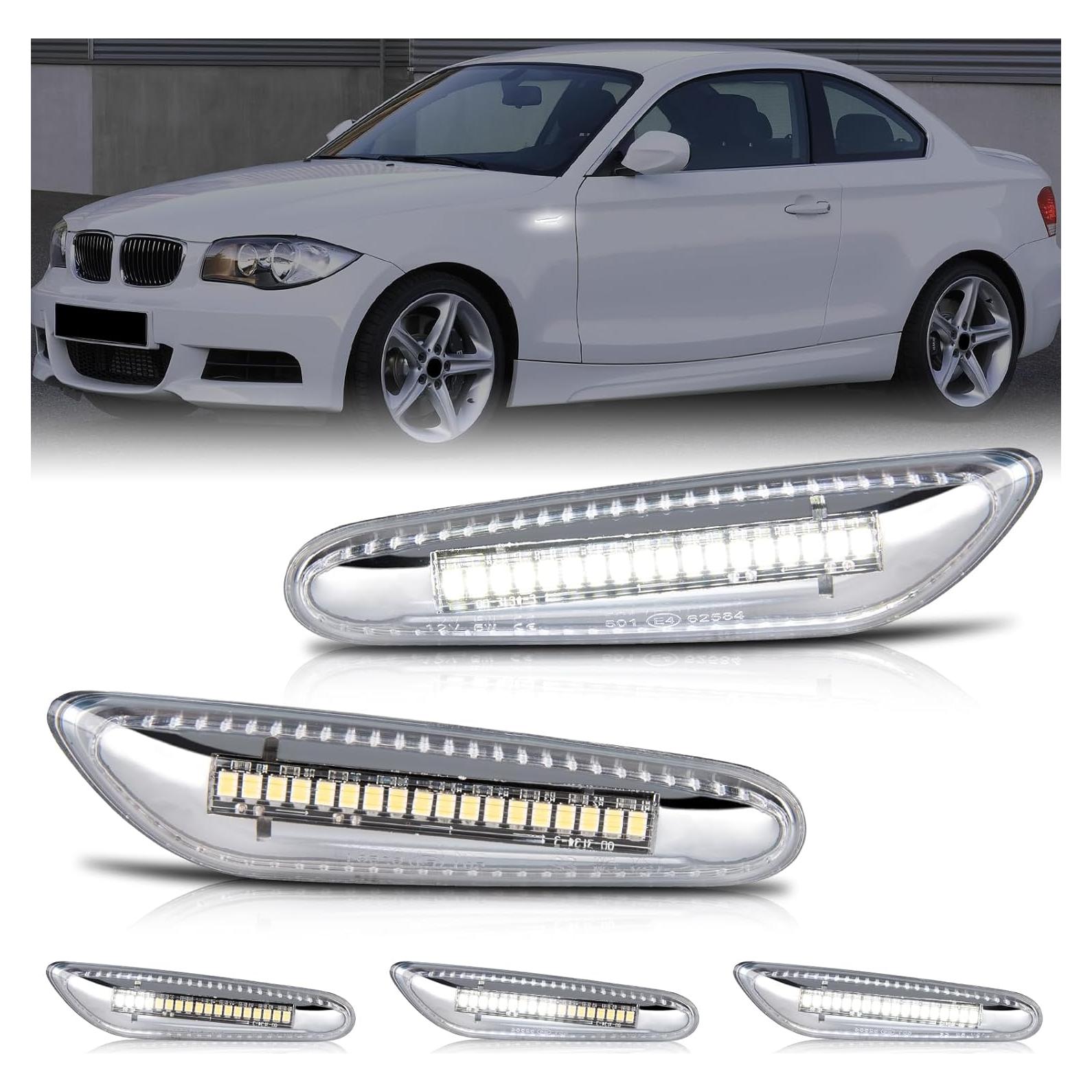 Luces LED de Marcador Lateral Gempro para BMW E46 E60 E61 E81 E82 E87 E88 E90 E91 E92 E93 X1 E84 X3 E83 E53, 2PCS