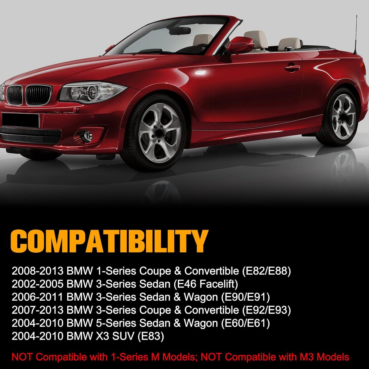 Luces LED de Marcador Lateral Gempro para BMW E46 E60 E61 E81 E82 E87 E88 E90 E91 E92 E93 X1 E84 X3 E83 E53, 2PCS