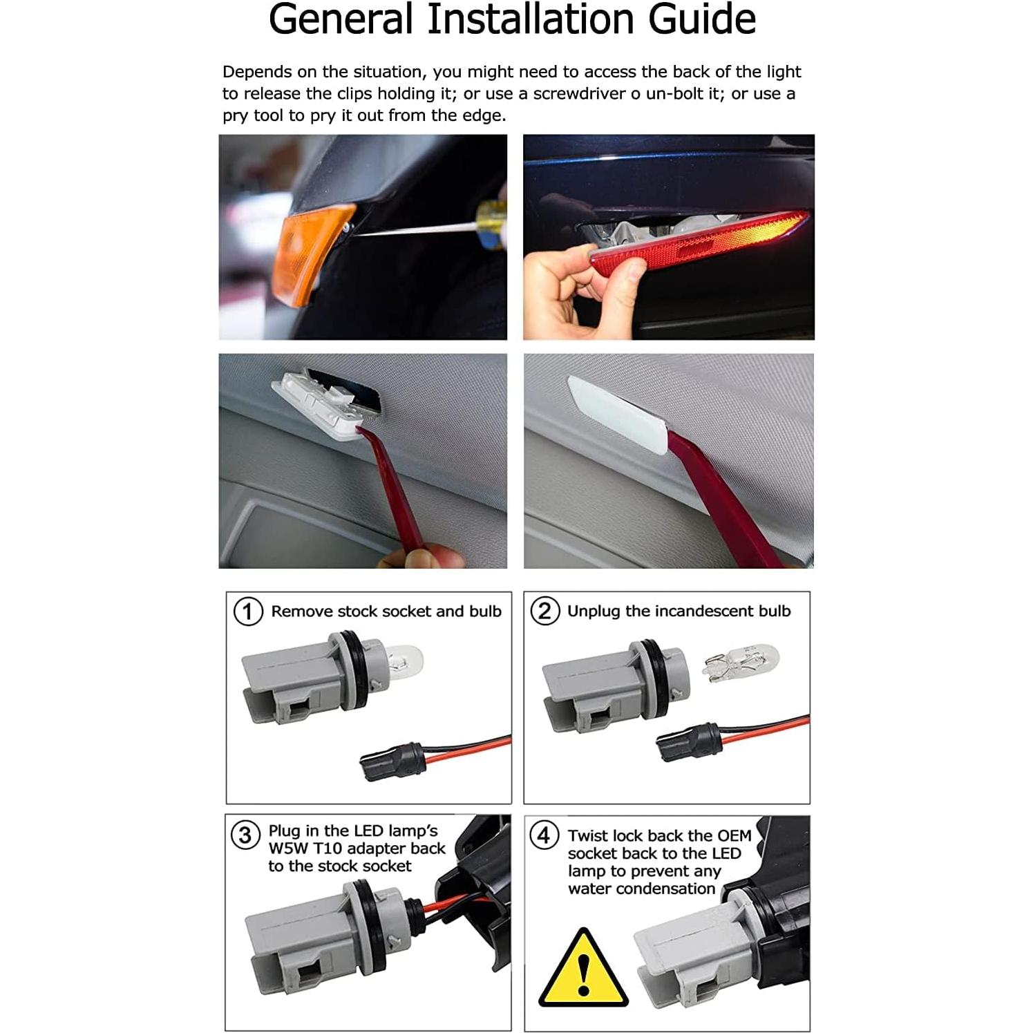 Luces de Marcador Lateral LED iJDMTOY para BMW Z3 1996-2002