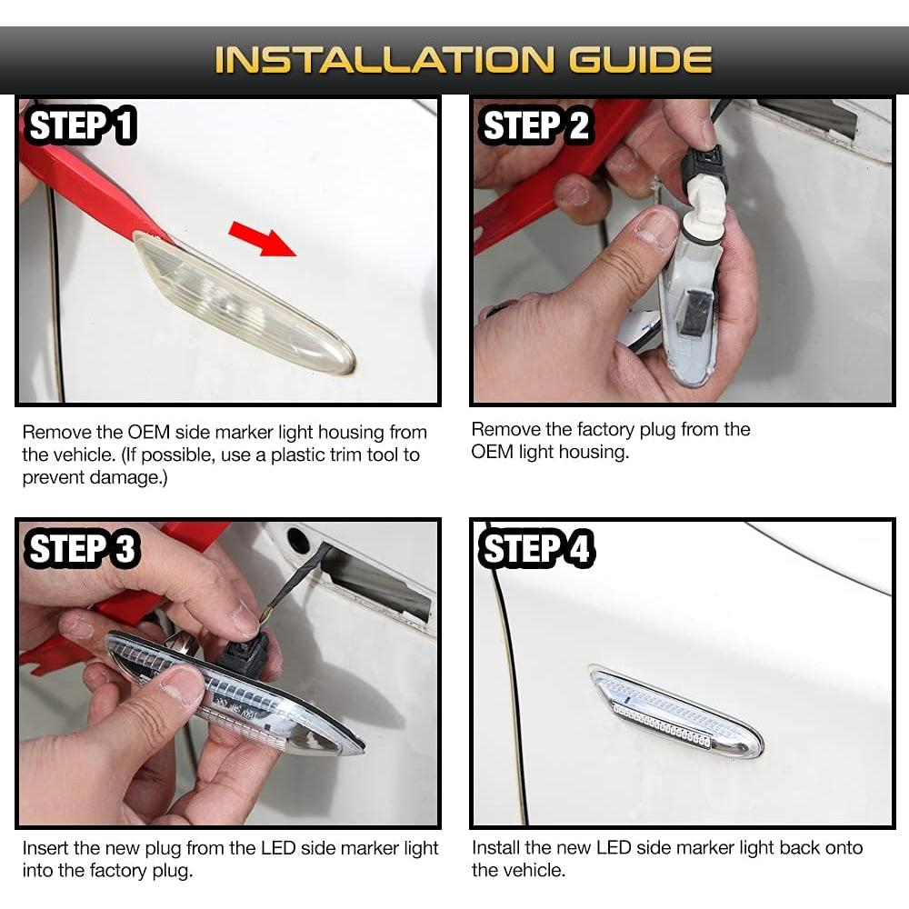 Luz LED Marcador Lateral VIPMOTOZ Ahumada para BMW E82 E88 E90 E91 E92 E93 E60 E61 E83