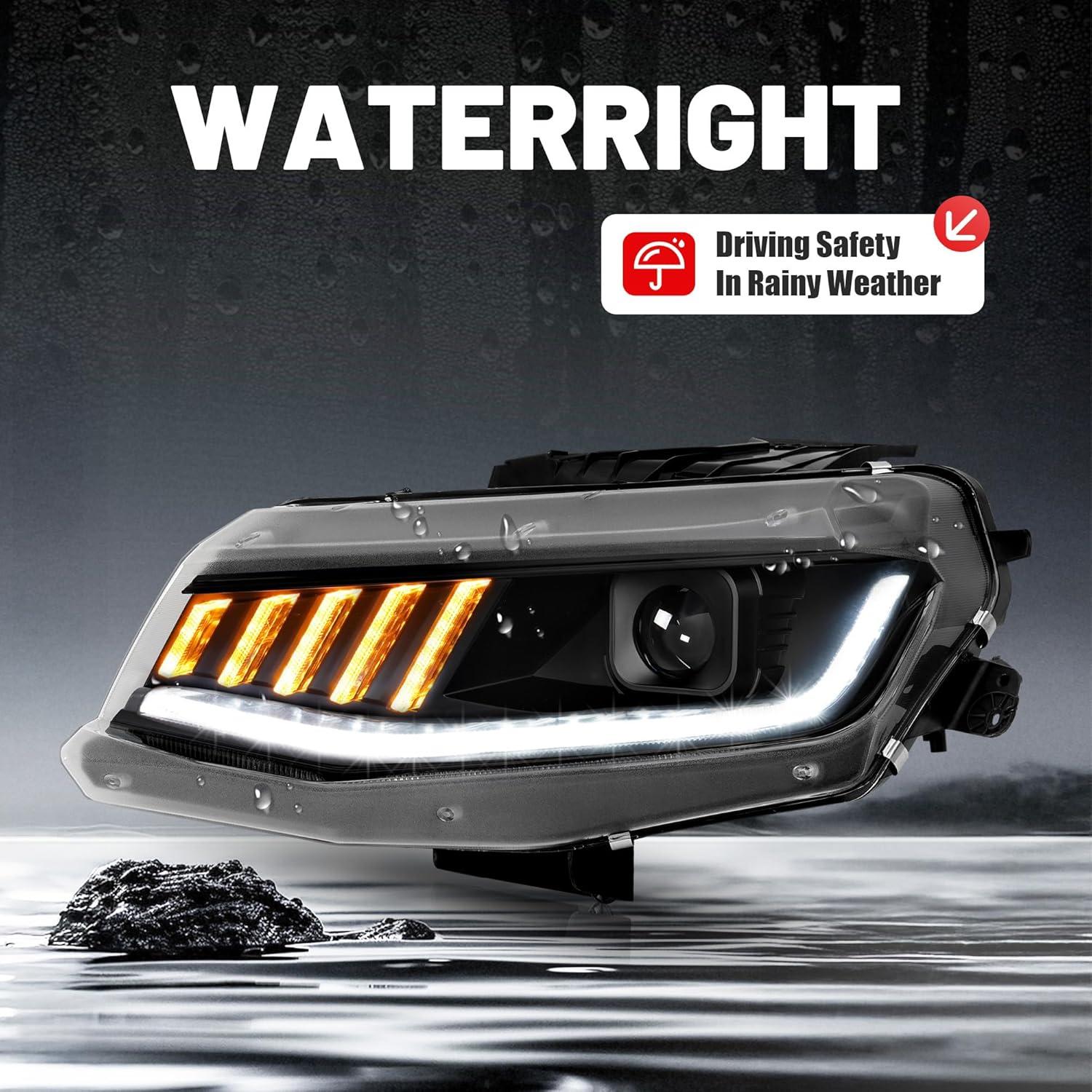 Faros HECASA LED Secuencial para Chevrolet Camaro 2016-2022