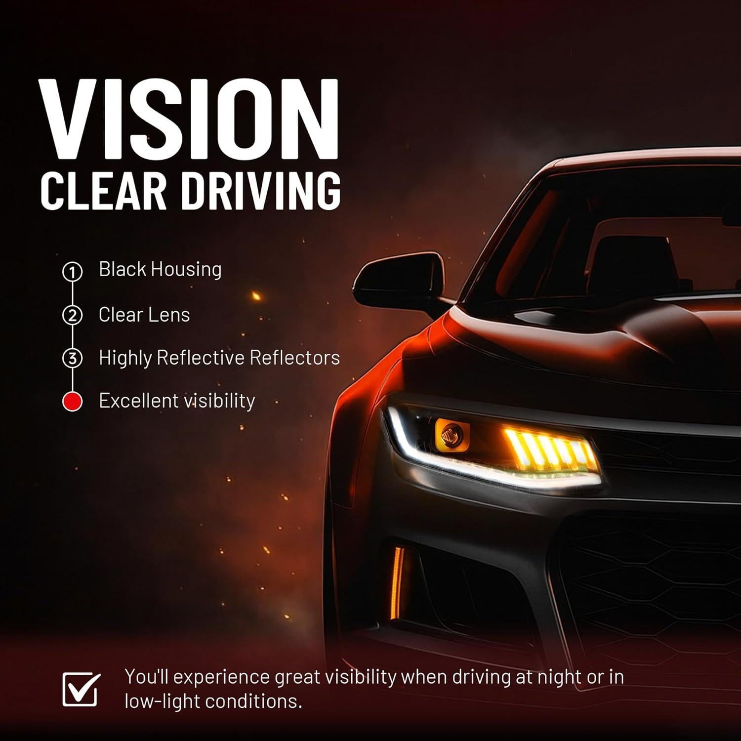 Faros HECASA LED Secuencial para Chevrolet Camaro 2016-2022