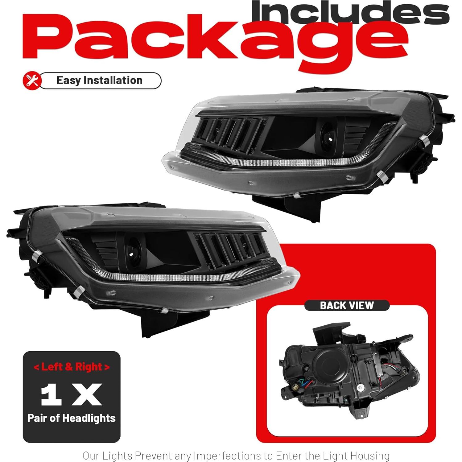 Faros HECASA LED Secuencial para Chevrolet Camaro 2016-2022