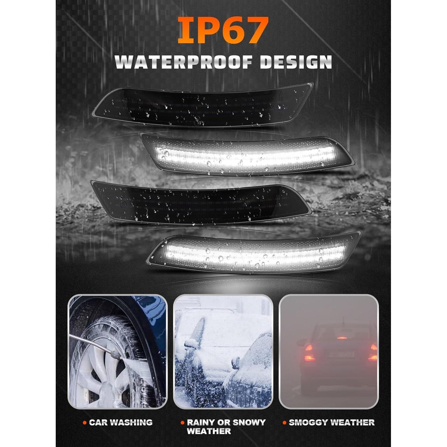 Luz de Marcador Lateral LED GDUKOP para Chevy Camaro 2016-2023