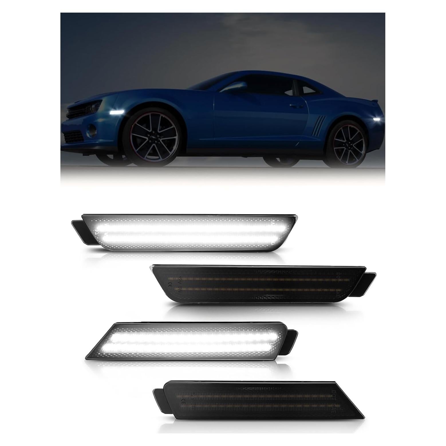 Luces de Marcador Lateral LED GDUKOP para Chevy Camaro 2010-2015
