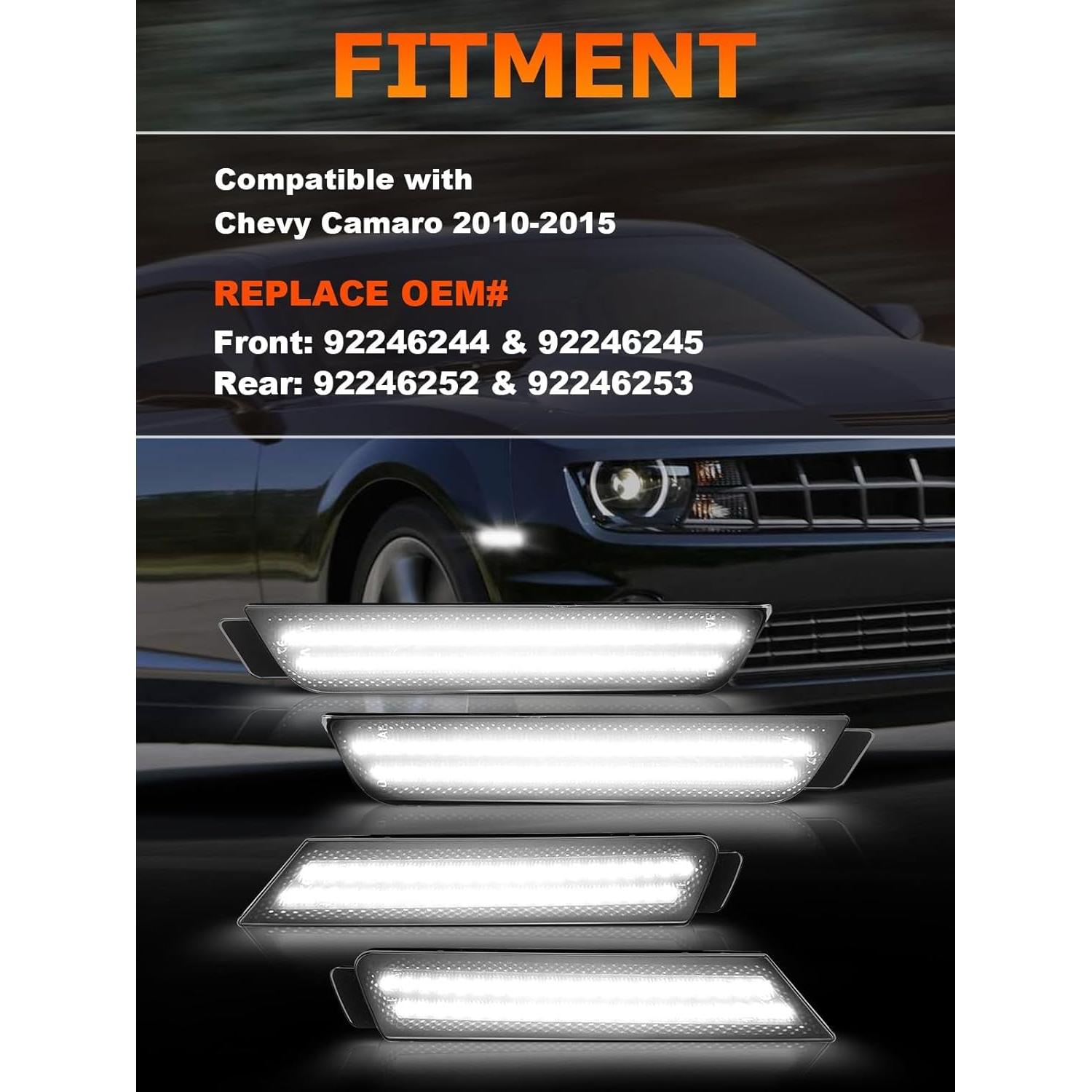 Luces de Marcador Lateral LED GDUKOP para Chevy Camaro 2010-2015