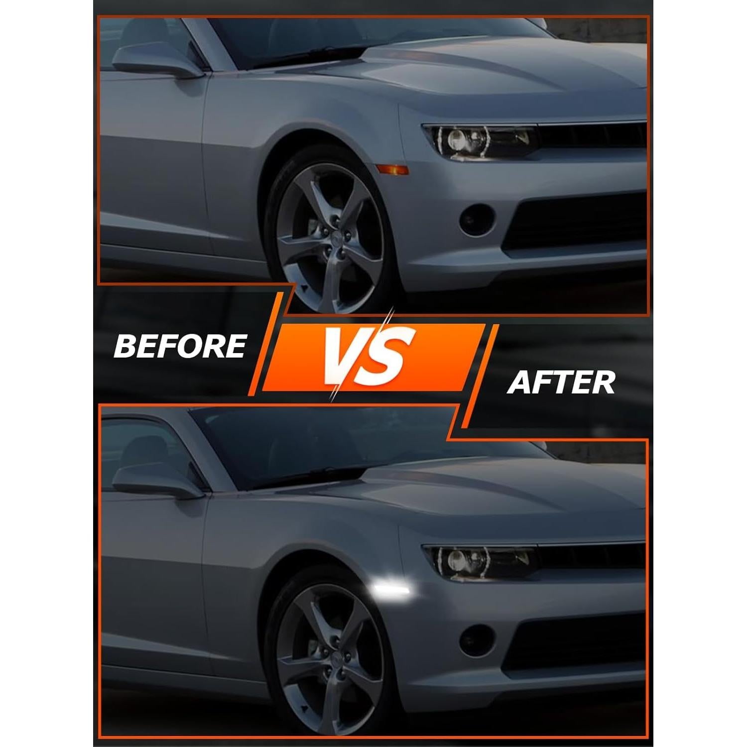 Luces de Marcador Lateral LED GDUKOP para Chevy Camaro 2010-2015