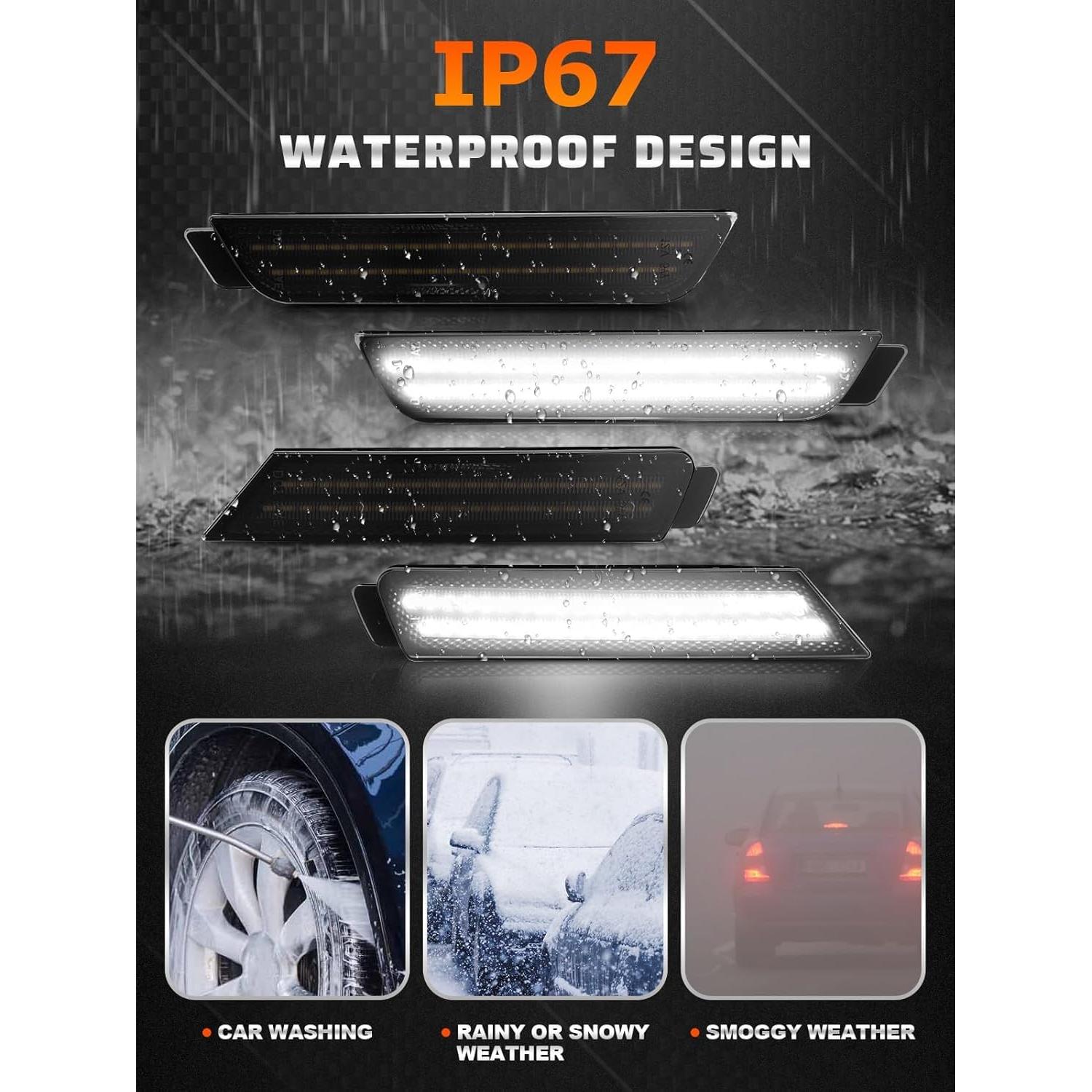 Luces de Marcador Lateral LED GDUKOP para Chevy Camaro 2010-2015