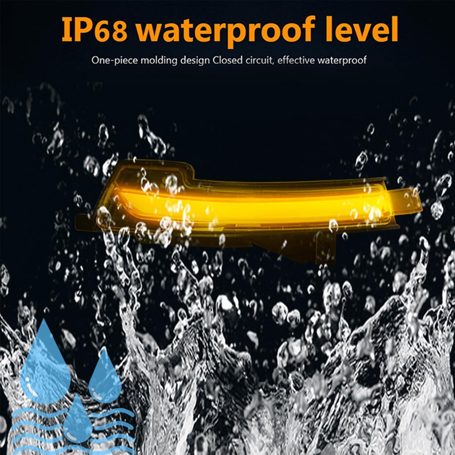 Luz de Señal de Giro LED Secuencial Gsdmsye para Ford Mustang 2015-2022