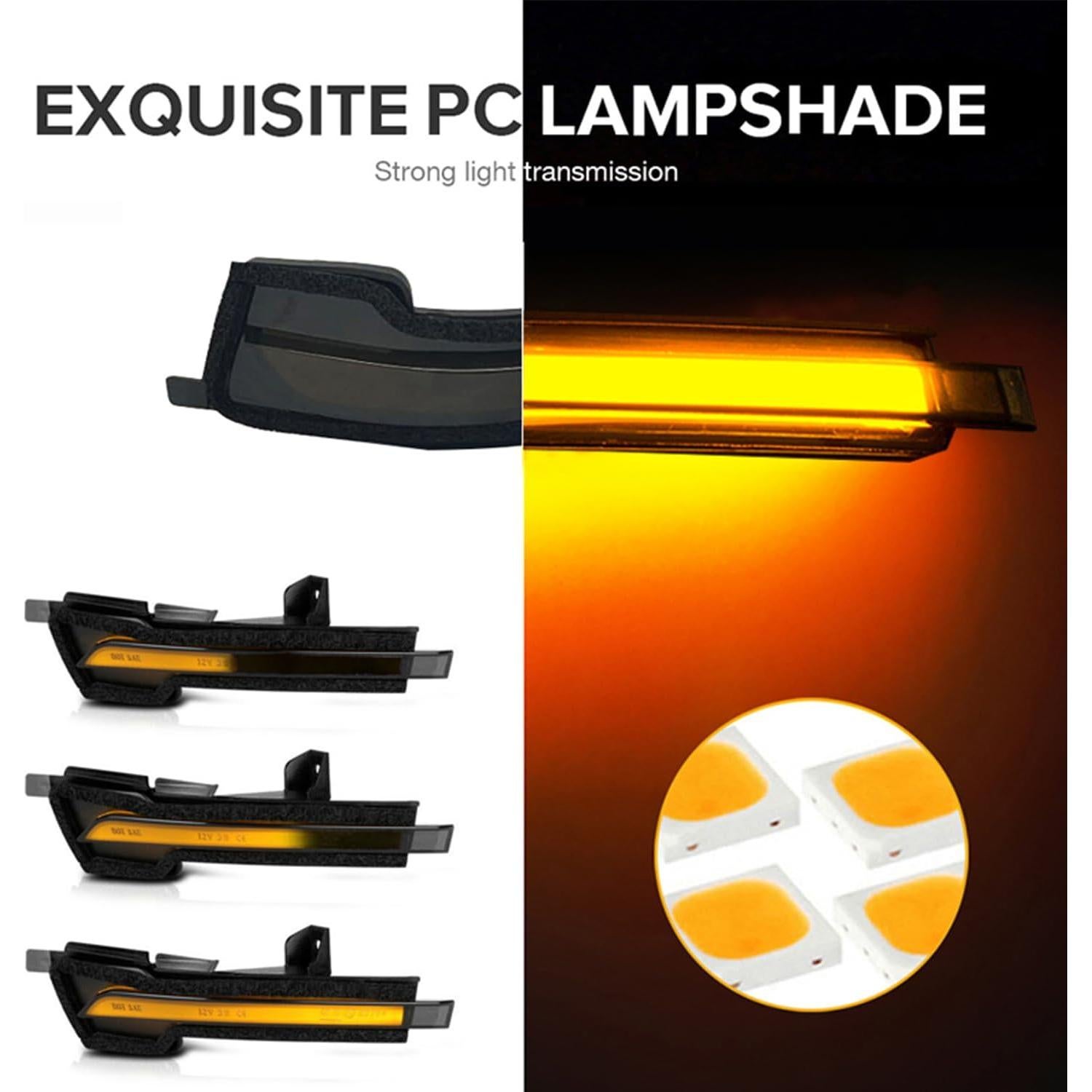 Luz de Señal de Giro LED Secuencial Gsdmsye para Ford Mustang 2015-2022