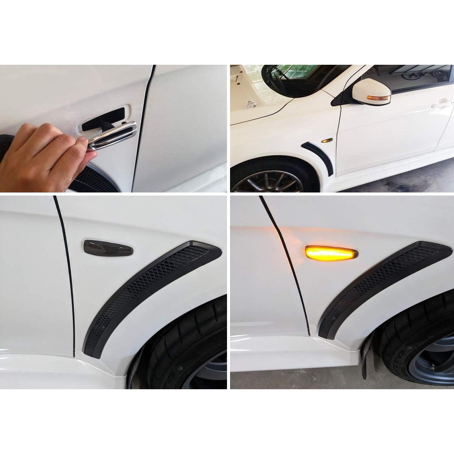 Luz de Marcador Lateral LED iJDMTOY Ámbar Secuencial para Mitsubishi