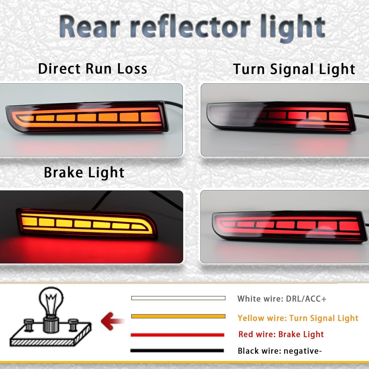 Reflector LED Trasero PGTOPONE para Mitsubishi Lancer y Outlander