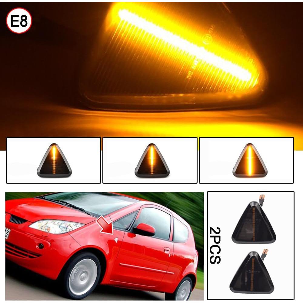 Luz de Marcador LED Amarilla Kakulkomen para Mitsubishi Colt