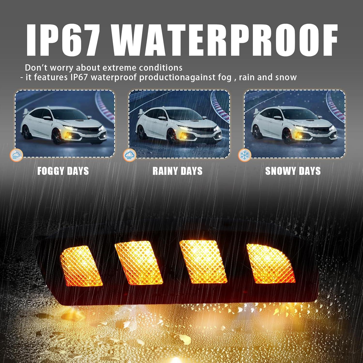 Luz LED de Circulación Diurna y Antiniebla para Honda Civic Type R 2017-2021