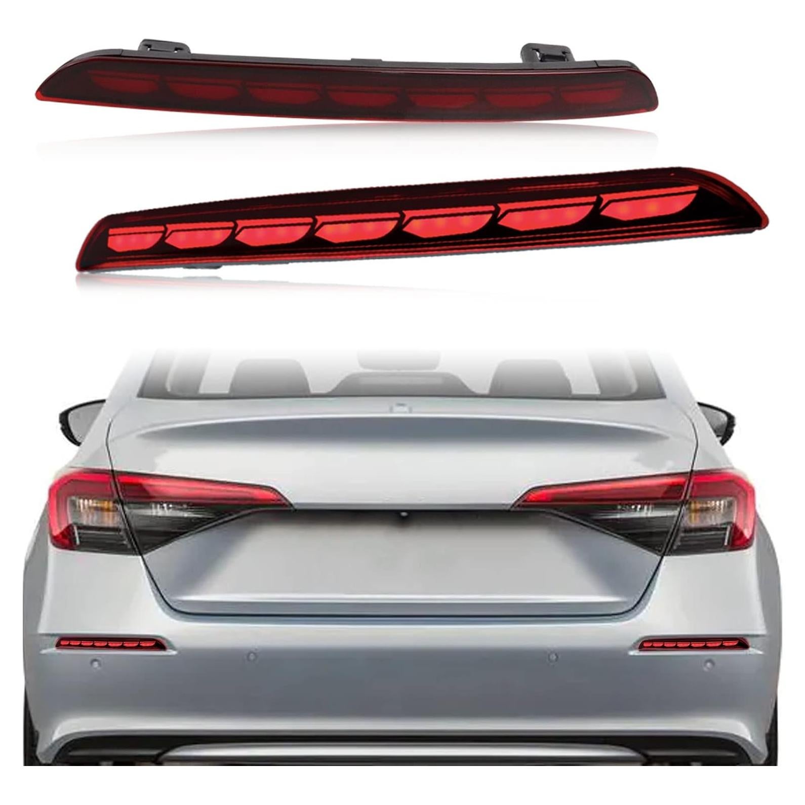 Luz de Niebla Trasera LED KEEGTBOX para Honda Civic 2022-2023