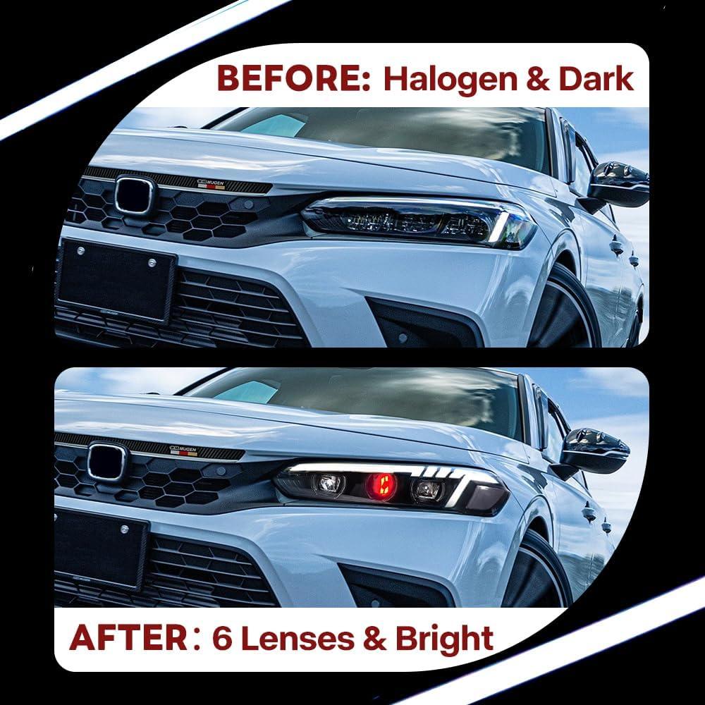 Faros LED COOLCMP para Honda Civic 11ª Gen 2022-2025