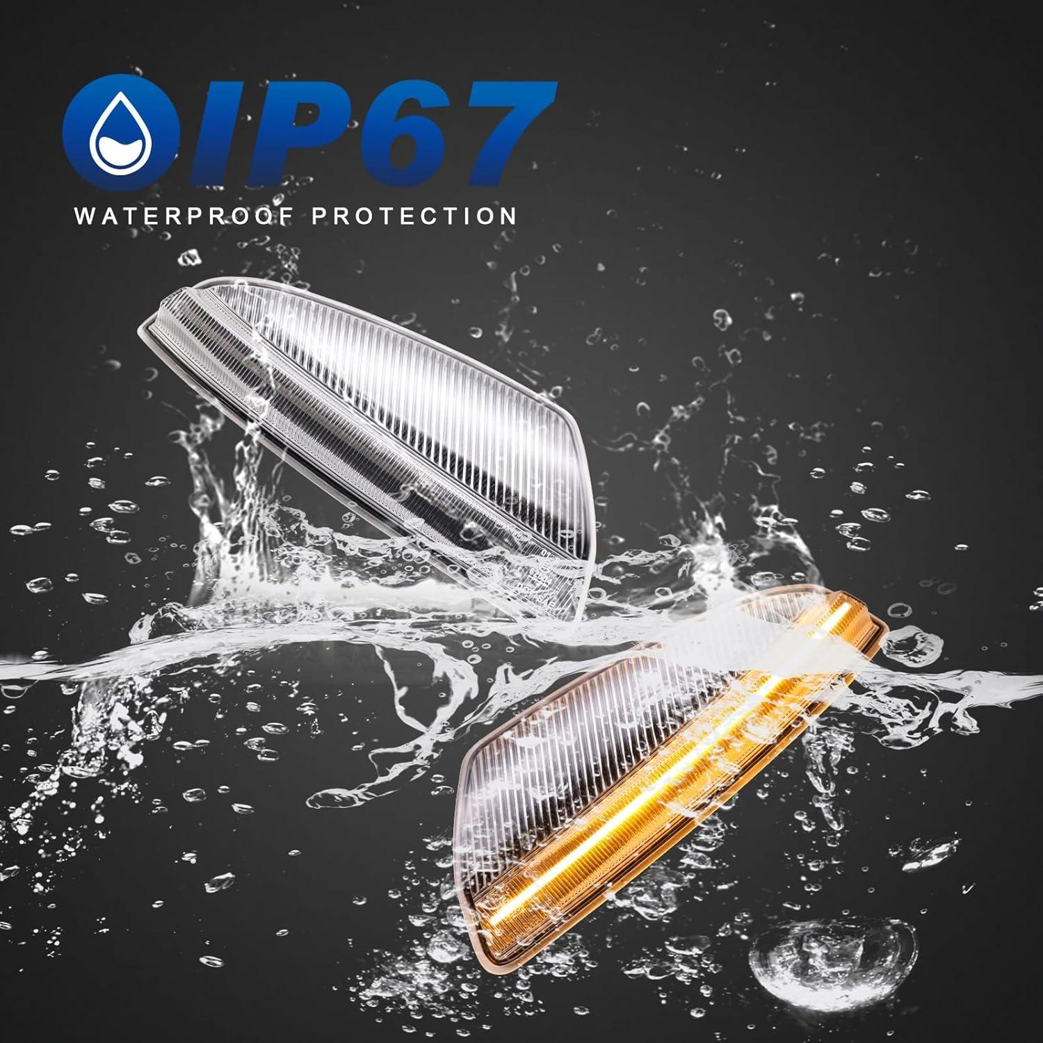 Luces de Señal de Giro LED HTZCMOTO para Espejo Lateral