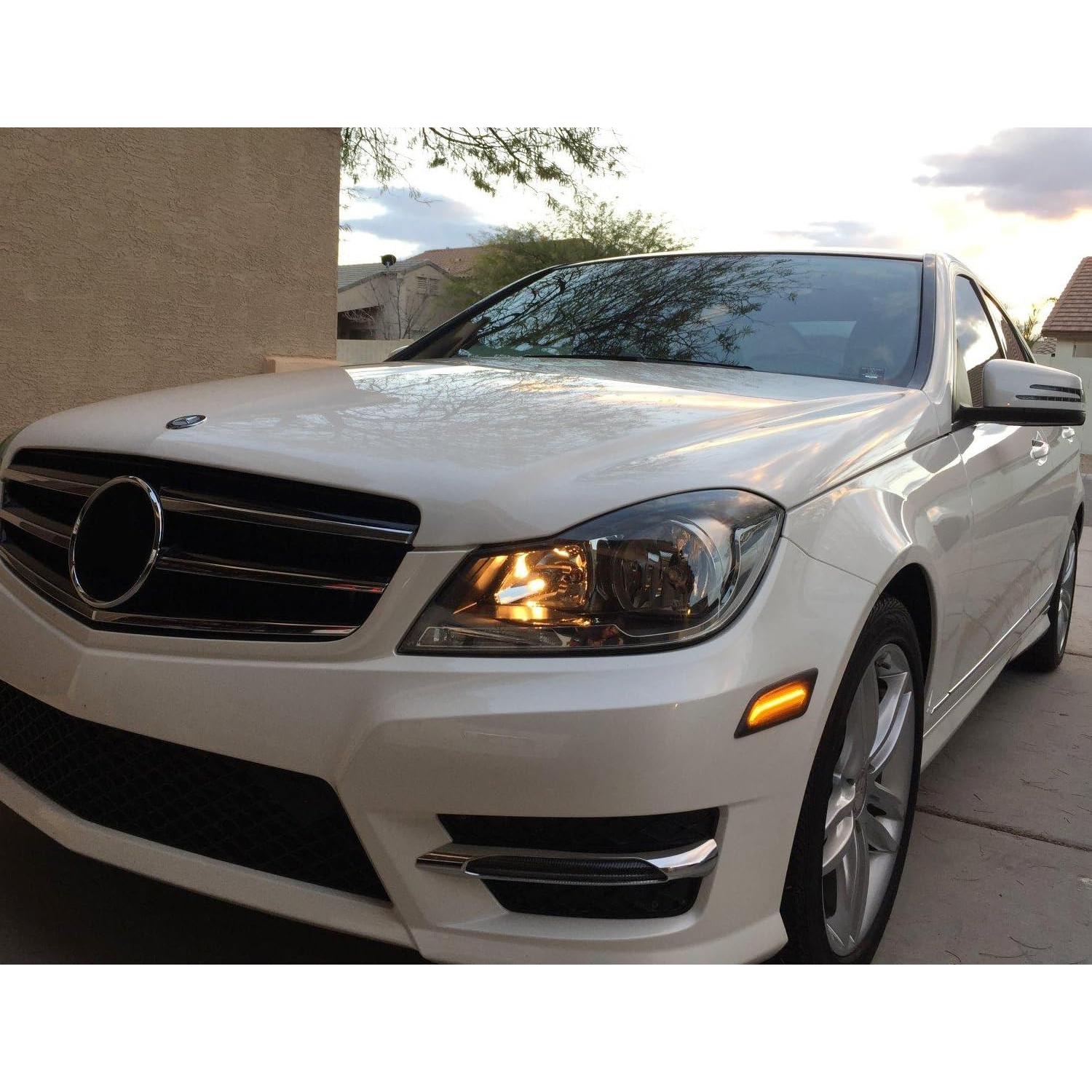 Kit Luz Marcador Lateral LED Ahumada Ámbar iJDMTOY para Mercedes 2012-14