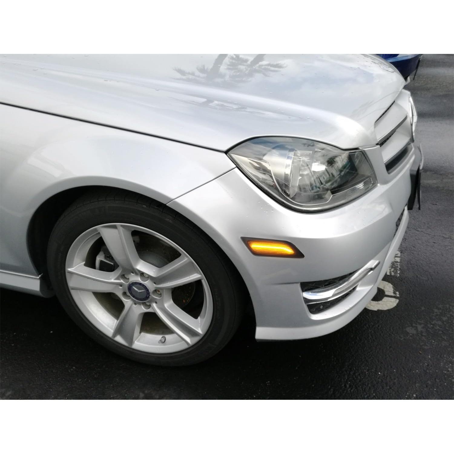 Kit Luz Marcador Lateral LED Ahumada Ámbar iJDMTOY para Mercedes 2012-14