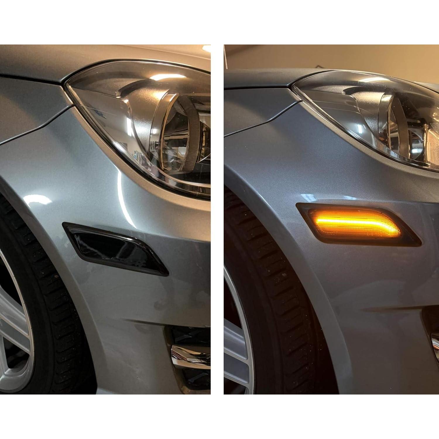 Kit Luz Marcador Lateral LED Ahumada Ámbar iJDMTOY para Mercedes 2012-14