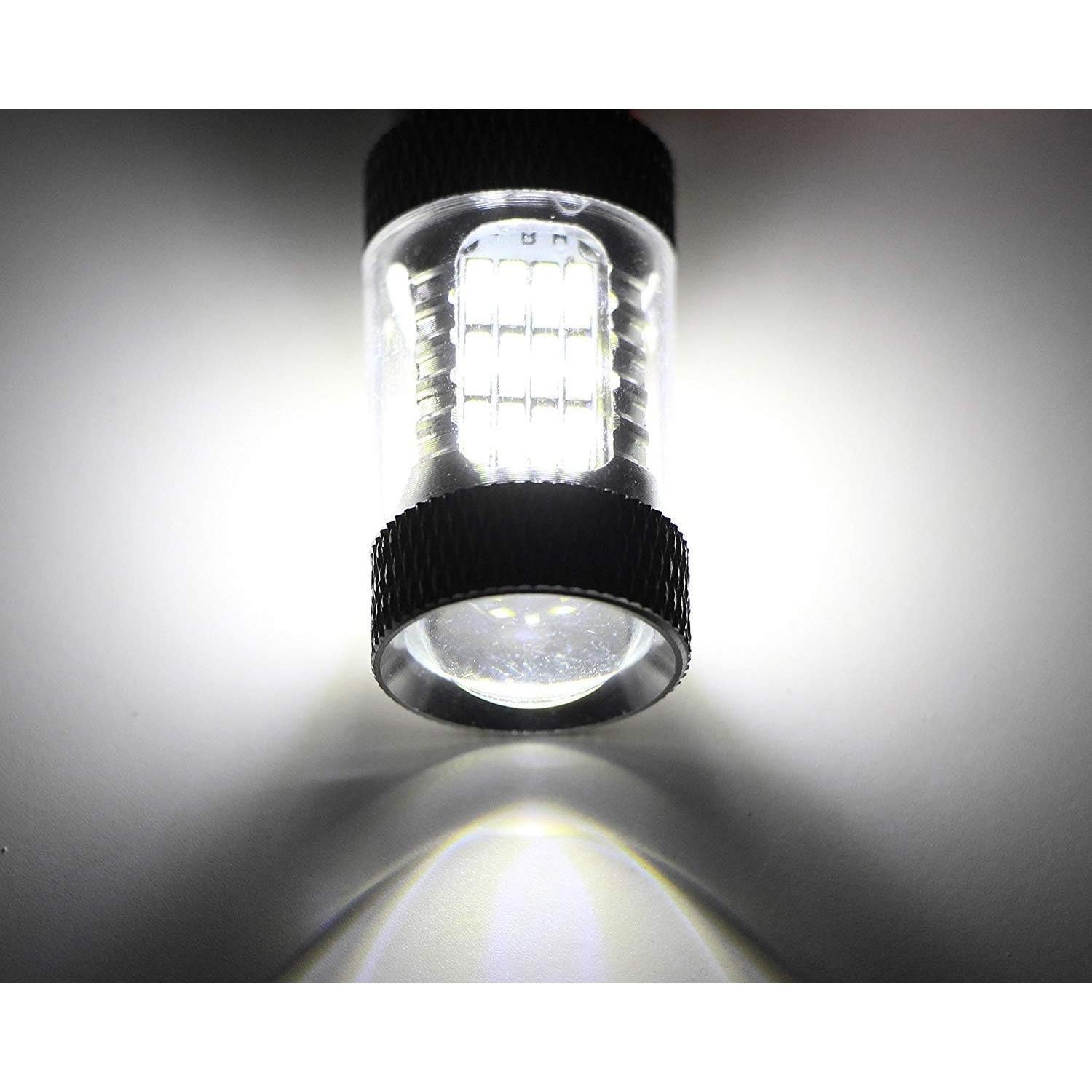 Bombillas LED iJDMTOY 54-SMD 7507 PY21W Canbus Blancas para BMW