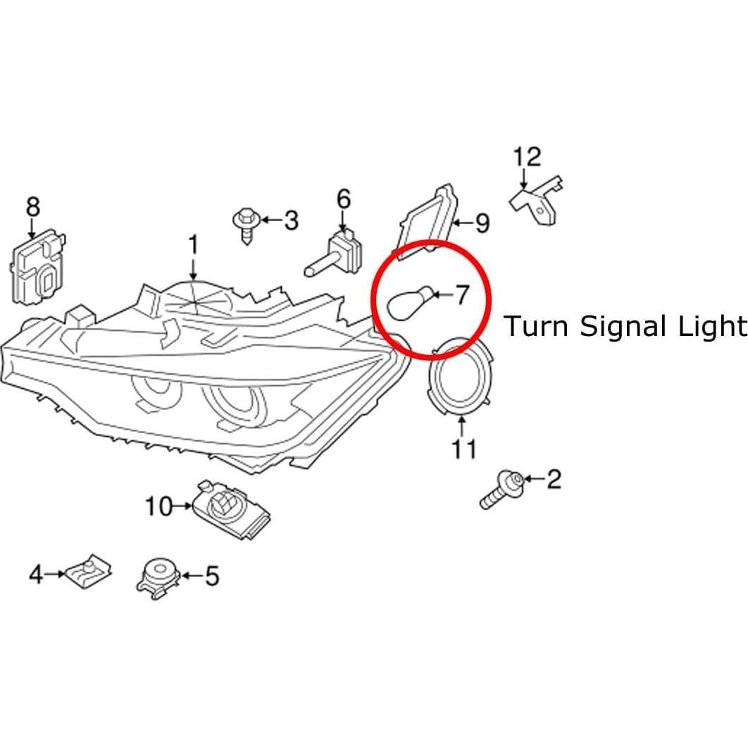 Bombillas LED iJDMTOY 54-SMD 7507 PY21W Canbus Blancas para BMW