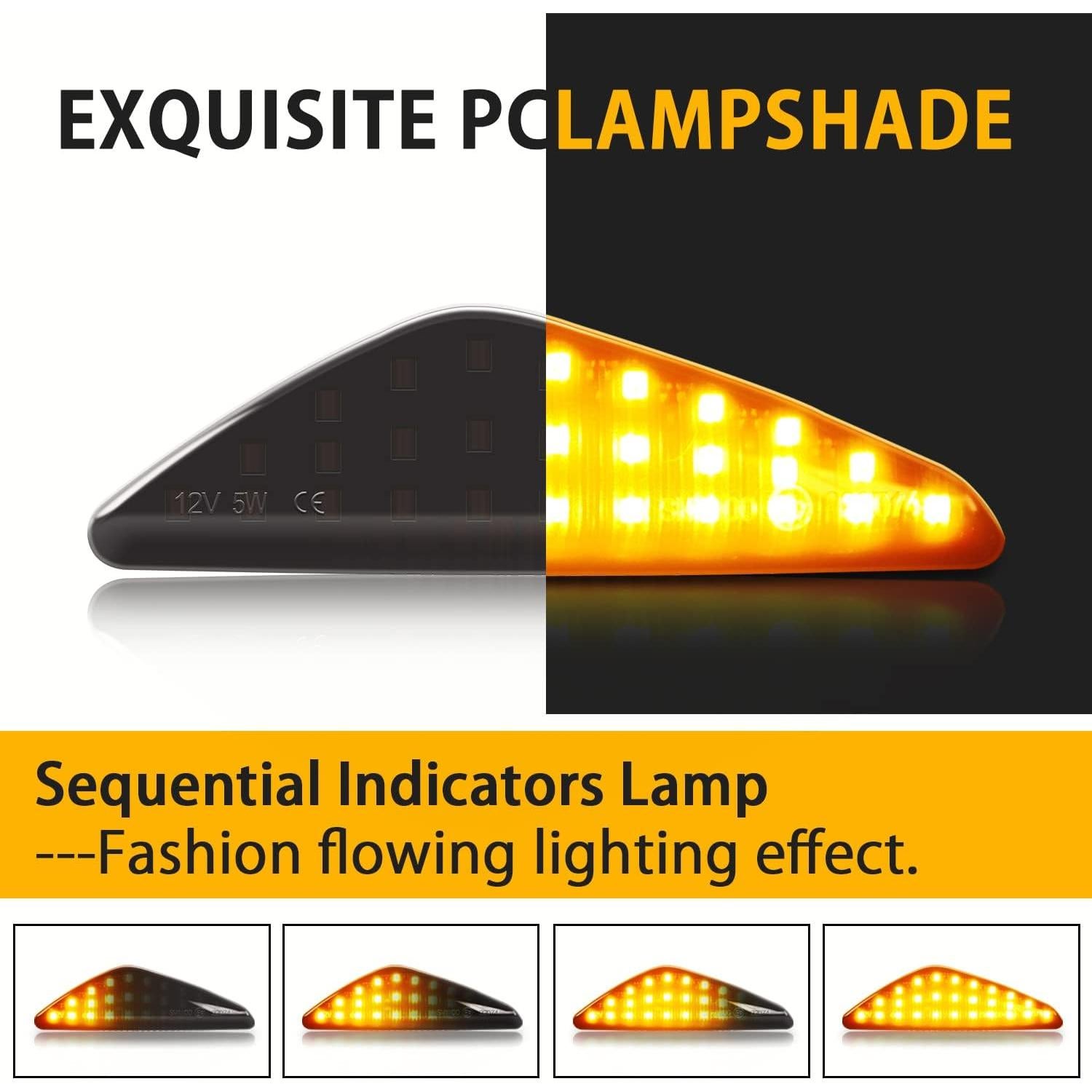 Luces de Giro Secuenciales Amarillas Asasytal para BMW X3 X5 X6