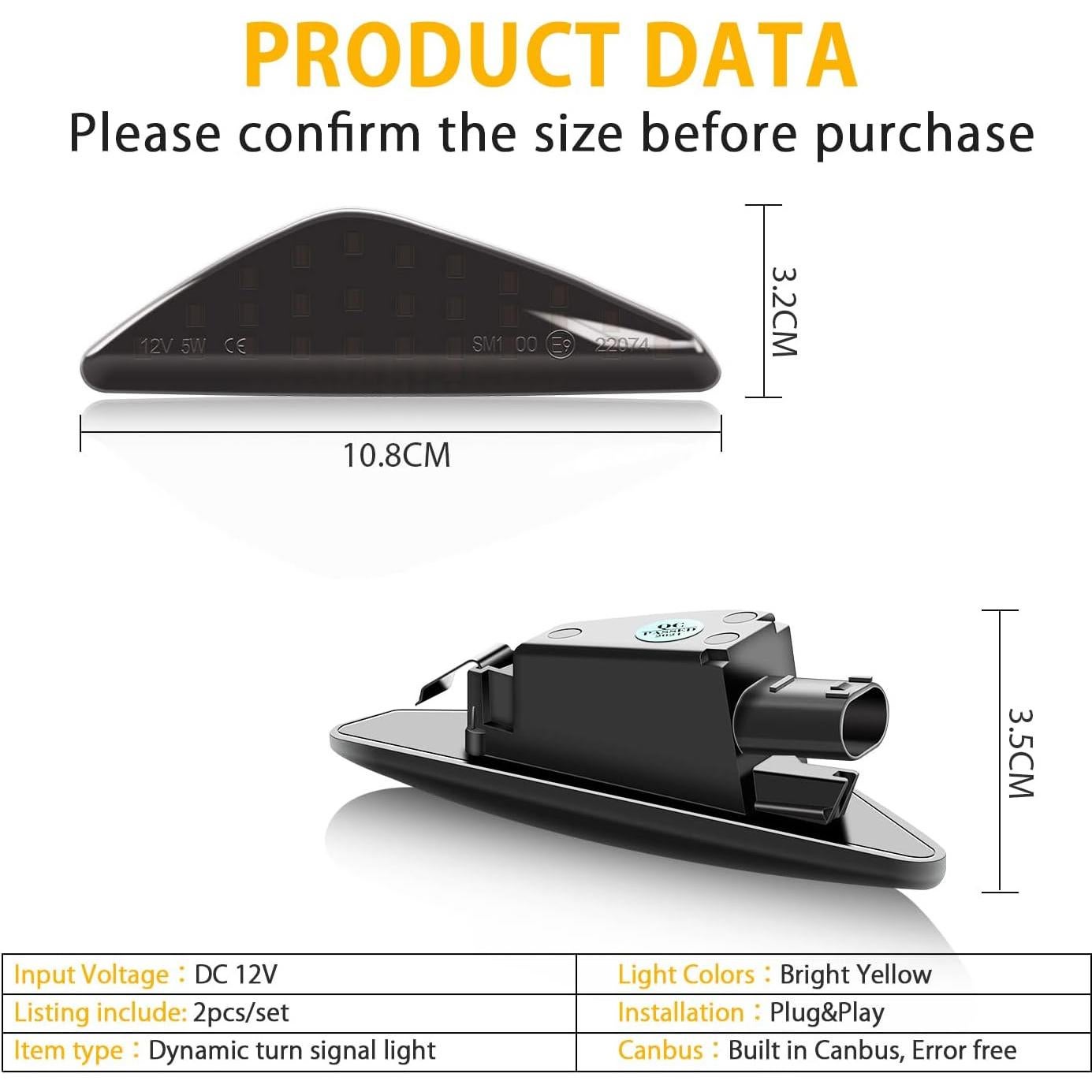 Luces de Giro Secuenciales Amarillas Asasytal para BMW X3 X5 X6